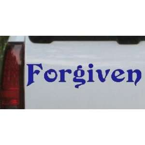 Blue 52in X 12.1in    Forgiven Christian Car Window Wall Laptop Decal 