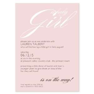  Classic Baby Girl Baby Shower Invitation Health 