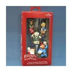  Rudolph The Red Nosed Reindeer Ornaments   5 Piece Set