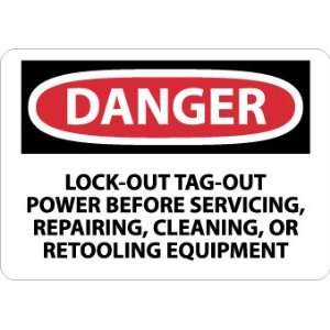  SIGNS LOCKOUT TAGOUT POWER BEFORE SERVICING, R