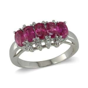  14K Gold Ruby and Diamond Ring Size 6.75 Elite 