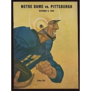 1954 NCAA Football Program Notre Dame vs Pittsburgh 
