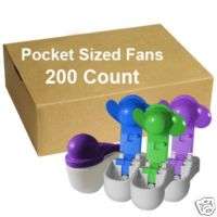 200 Fans Portable Handheld Pocket Size Battery Operated  