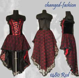 Gothic Corset Dress Red Victorian Plus Size Sale1480XXL  