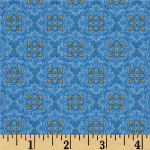  44 Wide Cranston Village Spring Blossoms Blue Fabric By 