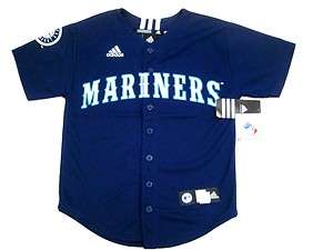 Adidas Seattle Mariners MLB Youth L Baseball Jersey Blu  