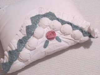   ENVELOPE PILLOW DECOR with CROCHETED DETAILS~Shabby~Cottage~Chic