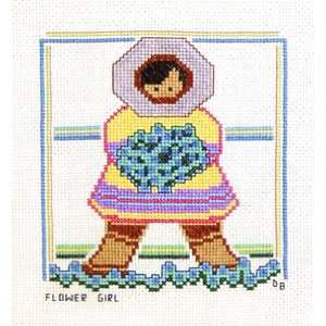  Flower Girl Counted Cross Stitch Pattern