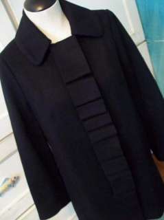 JCrew Wool Ribbon Script Coat 0 P $275 Black Winter  