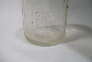 Glass Galt Dairy Co. Creamer Bottle  