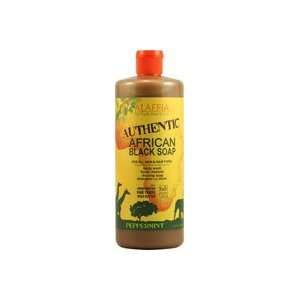   African Black Soap For All Skin and Hair Types Peppermint    32 fl oz