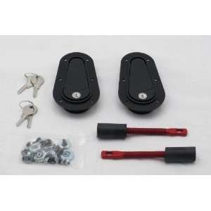 AeroCatch Flush Locking Hood Latch and Pin Kit   Black   Part # 125 