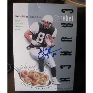  Wayne Chrebet Crunch Autographed Autographed Cereal Box 