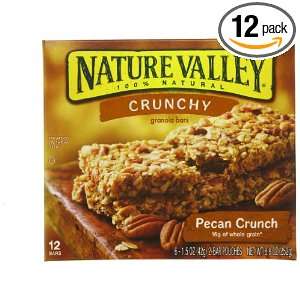 Nature Valley Crunchy Granola Bars, Pecan Crunch, 12 Count Boxes 1.5 