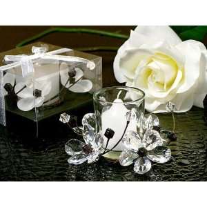   White Crystals Flower Candle Holder C1206 Quantity of 1 Toys & Games
