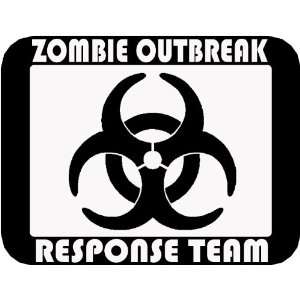 Zombie Outbreak 6 Rectangle BLACK Vinyl Decal Sticker by IKON SIGN