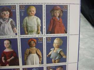   AMERICAN DOLLS 15 US Postage Stamps SHEET NEW Mint 1997 Collector