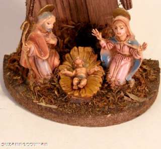 Vintage Italy Hand Painted Small NATIVITY & CRECHE  