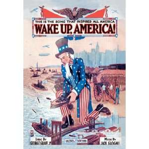  Wake Up America 28x42 Giclee on Canvas