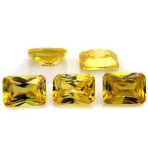   cut 5*3mm 25pcs Yellow Cubic Zirconia Loose CZ Stone Lot Jewelry