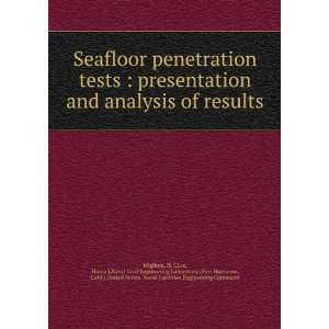  Seafloor penetration tests  presentation and analysis of 