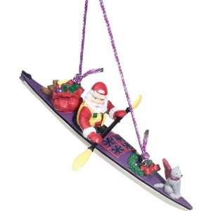  Sea Kayaking Santa Ornament