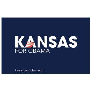   Obama   (Kansas for Obama) Campaign Poster 17 x 11