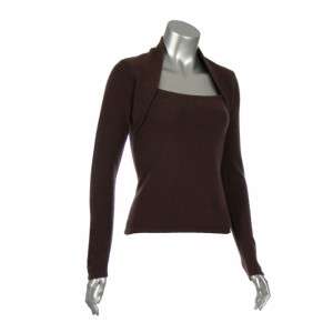 Sutton Studio Womens 100% Pure Cashmere Shrug Neck Sweater  