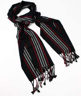 Men scarf long fashion warm shawl gift soft winter scarf black lattice 