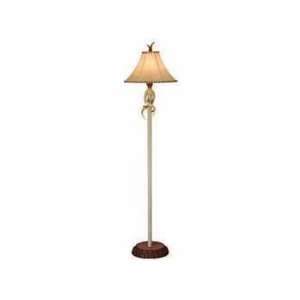   LODGE 66 FLOOR LAMP W/ FAUX LEATHER SHADE