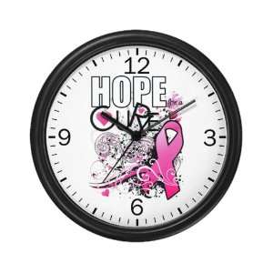  Wall Clock Cancer Hope for a Cure   Pink Ribbon 