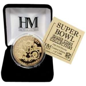 24KT Gold Super Bowl XIV Flip coin 