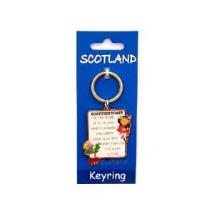   Keyring Brass Scottish Toast Toin The Name Of Scotland Toys & Games