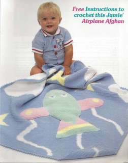 Yarn Crochet Afghan PATTERN Airplane Afghan  