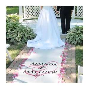 Embracing Hearts Personalized Aisle Runner 