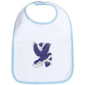  Baby Bib Sky Blue Praise and Love Dove 