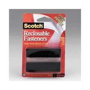 Scotch Reclosable Fasteners, 3/4 x 3 Inches, , Black, 6 