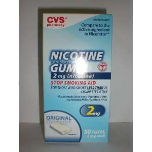  CVS Nicotine Gum 2mg Original Flavor 50pcs Health 