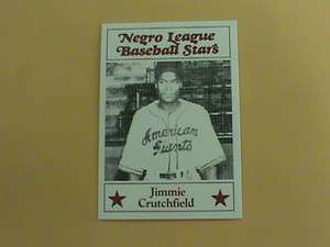 1986 Fritsch Negro League #29 JIMMIE CRUTCHFIELD  