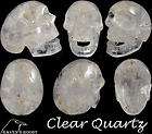 carved quartz singing crystal skull with rainbow expedited shipping 