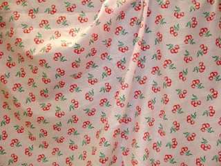 Retro Pink Cherry Cotton Fabric 43wd  12 YARDS $4/yd  