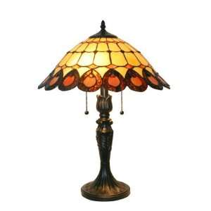  Tiffany Peacock Table Lamp