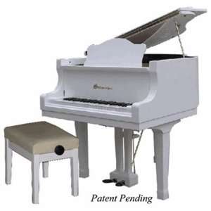  Schoenhut Piano Company Baby Grand Piano (white) Musical 
