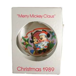  Schmid 1989 Disney Ornament Merry Mickey Claus Everything 