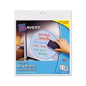 Peel & Stick Dry Erase Decals, Quotes, 10 x 10 Sheets, Yellow, 3/Pack