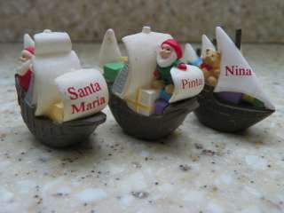   Miniatures 1992 Nina, Pinta, Santa Maria Ship Boat set of 3  