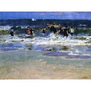   Edward Henry Potthast   24 x 18 inches   Beach Scen