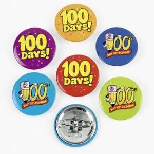  48 100th Day of School Mini Buttons   Teaching Supplies 