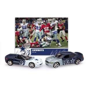   Dodge Charger & Chevrolet Corvette with Team Card   Dallas Cowboys