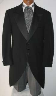 Black Tuxedo Cutaway Morning Coat Package 40R  